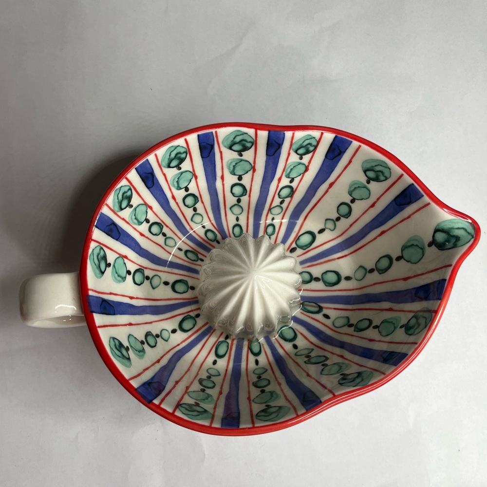 Anthropologie Ceramic Citrus Juicer Orange Lemon Reamer Ceramic Squeezer